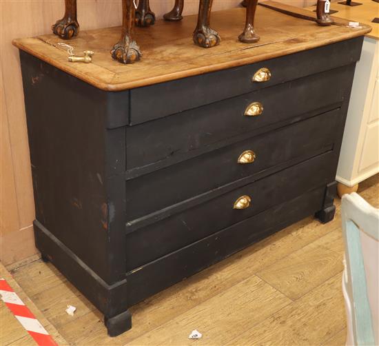 A French painted commode W.120cm